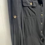 Dotti Womens Top Size 10 Button Front Career Academia Business Casual Workwear Black Photo 4