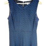 Karl Lagerfeld Blue Black Laser Cut Out Fit Flare Dress Size 4 Skater Retro Y2K Photo 5