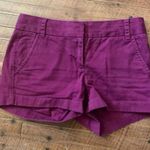 J.Crew flat front perfect chino maroon 00 preppy shorts Photo 0