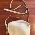 Portland Leather Goods Cream Crossbody Bag Small Zip Top Adjustable Strap Photo 0
