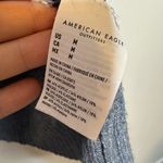 American Eagle  Blue/White Oversized V-Neck Knit Pullover Sweater Women's Medium Photo 1