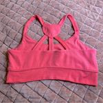 Altar'd State Pink Sports Bra with Strappy Heart Back Photo 1