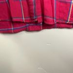 Diane Von Furstenberg  Vintage Red Plaid Button Front‎ Woman's Blouse Flannel 14 Photo 6