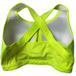 Under Armour Bright Neon Athletic Sporty Logo Cross Strap Sports Bra Sz L Photo 10