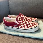 Vans Red Checkered Slip-On Shoes Photo 1