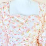SheIn  White Pink & Peach Floral Long Sleeve Maxi Dress. Photo 3