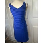 Athleta NWT‎  Santorini 2 Dress Blue Stripe Size M MicroModal Soft Travel Casual Photo 3