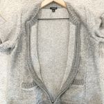 Ann Taylor  Cardigan Women Medium Gray Wool Blend Sweater Office classic preppy Photo 9