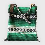 Free People Vintage  Green Southwest Inspired Print Crossbody Bag Photo 3