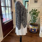 Anthropologie Moth NWOT Black and White V-Neck Sweater with Pearl like Buttons Photo 2