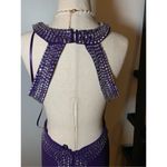 Betsy and Adam purple long dress with sequence size 8 Photo 5