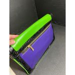 Worth Leather Handbag Purse Retro‎ Y2K Style Rave Color Design Green Purple Bag Photo 5