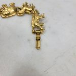 Vintage AJC Noahs Ark Bracelet 7" Gold Tone Animals Linked Metal Jewelry Photo 10