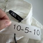 ZARA  Dress Womens Small White Tunic High Neck Ruched Mini Elegant‎ Photo 6