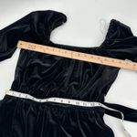 Nine West  Velvet Dress Women’s 4 Black Belted Mini Goth Romantic Peasant NWT Photo 6