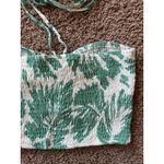 By Together  Tropical Palm Hawaiian Floral‎ Smocked Cutout Crop Top Womens Medium Photo 7