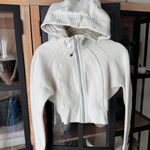 Lululemon  Scuba Full-Zip Cropped Hoodie sweatshirt Bone greige jacket Photo 8