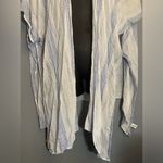 Blue Island  white and blue striped lightweight cover-up Photo 2