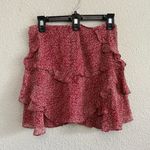 Derek Lam 10‎ Crosby Silk Ruffle Mini Skirt Size 2 EUC Red Photo 1
