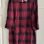 Cloth & Stone  Anthropolgie Womens Medium Buffalo Plaid Gauzy Mini Dress Photo 0