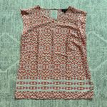 The Limited  Pink and Orange Patterned Top Lightweight Career Office Wear Size S Photo 1