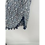 Skemo Women Size Small Blue Printed Sequin Tassel Tunic Swim Coverup Boho Photo 8