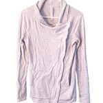 Lululemon  Size 4 Jacket Gray Cowl Neck Wrap Full Zip with Thumb Loops Yoga Photo 0