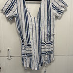 Salt and Jade Striped Blue and White Women's Romper Photo 0