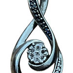 Source Unknown Sterling Silver an Diamond Infinity Knot Pendant for a Necklace Photo 0