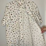 Columbia Vintage White Fish Lure Design Short Sleeve Button Down Shirt Size M Photo 7