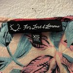 For Love & Lemons  Floral  Pink and Blue Tie Front Crop Top XS Photo 8