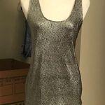 Rock & Republic silver metallic cut out back top Photo 0