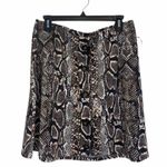 Planet Gold NWOT Snake Print Skater Skirt Button Photo 3