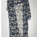 Emory park  Black Yellow Floral Sheer Kimono Cardigan Size Small Photo 3