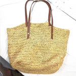 J.Crew  Woven Raffia Tan Shoulder or Tote Bag Photo 0