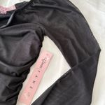 Crave fame Black Ruched Mesh Long Sleeve Top Photo 4