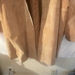 Vintage Jessica Holbrook Tan Leather long coat (shin length ) size 2X Photo 3