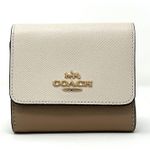 Coach  Small Trifold Wallet in Colorblock Chalk Multi Leather CF357 Photo 0