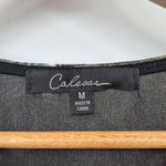 Calessa‎ Forest Fairy Velvet Boho Hippie Shirt Womens Medium Green Floral Print Photo 5