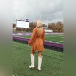 The Post Ali Romper Dress in Copper / Rust Orange Color in Size S Photo 4