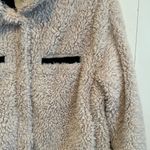 Thread & Supply Soho Cropped Sherpa Fleece Crème Jacket Tan Size L Photo 3