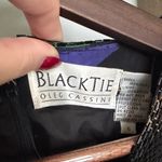 Vintage gorgeous Oleg Cassini Black and Purple Silk Dress with hand beading Size 6 Photo 1