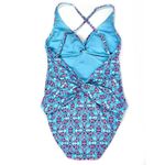 Bleu Rod Beattie St. Tropez Printed Plunge Halter One-Piece Swimsuit 8 Photo 6