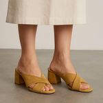 CAbi Midas Marigold Suede Mule Sandals Photo 0