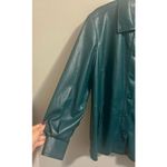 Chico's Faux Leather Jasper Green Women's Shacket Outerwear Jacket sz. 2 or L Photo 8