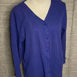 PINK - Victoria's Secret Victoria's Secret Purple Button-Up‎ Long Sleeve Thermal Large Photo 0
