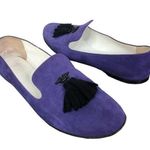 Giuseppe Zanotti Women's Size 37.5 Suede Black Tassel Slip On Loafers Flats Photo 0