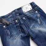 Miss Me Early 2010s Blue Bling Signature Crop Skinny Jeans Photo 4