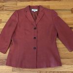 Le Suit  Women's Burnt Orange Blazer Sz 12 Photo 2