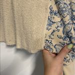 Sundry  WOMENS PAISLEY TEXTURED PULLOVER SWEATSHIRT SMALL BLUE Photo 2